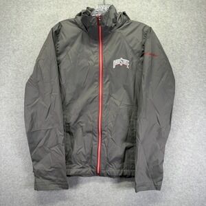 Ohio State Buckeyes Jacket Womens Medium Gray NCAA Football Columbia Hooded